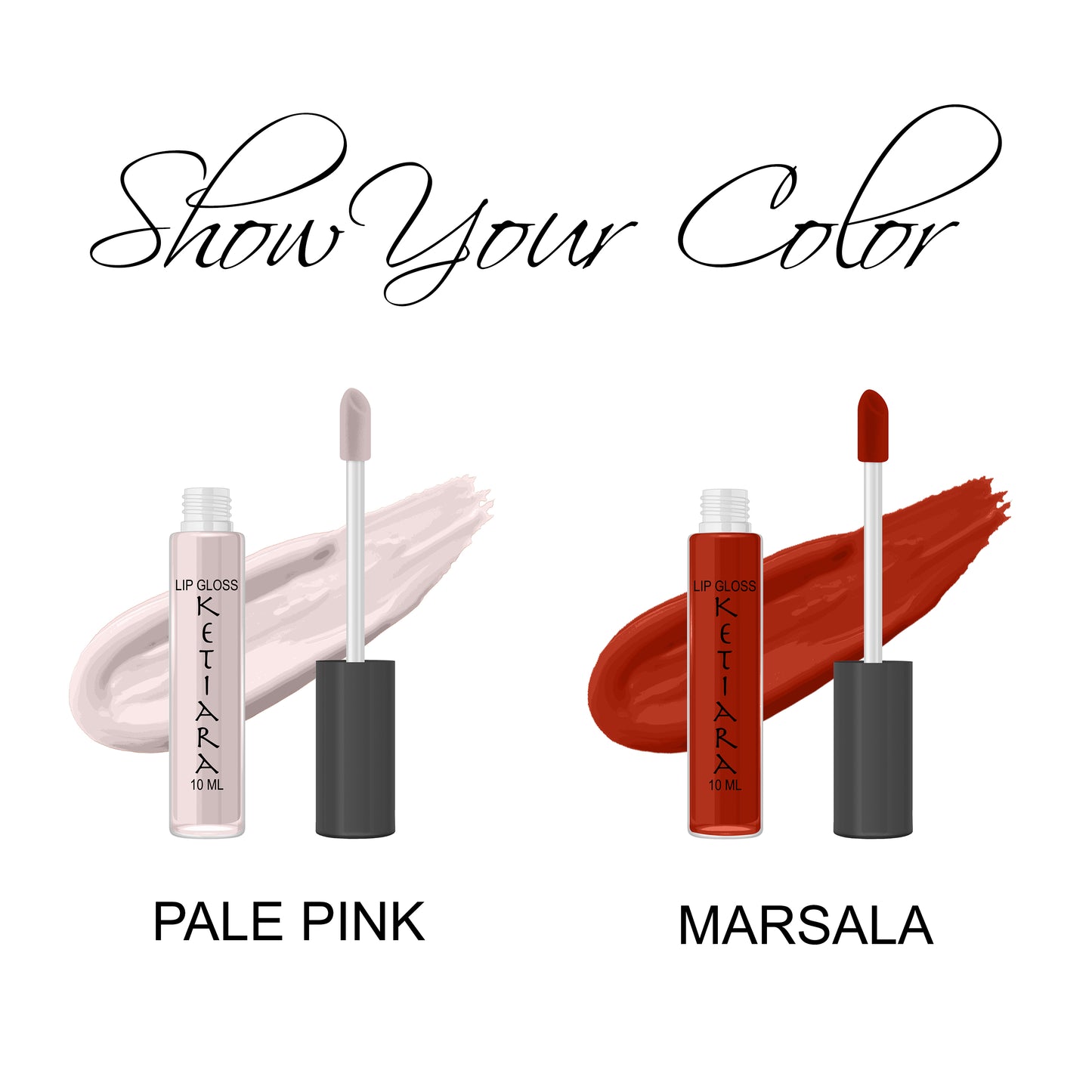 Pale Pink and Cherry Red Hydrating And Moisturizing Non-sticky Premium Mild Tinting Lip Gloss Infused With Hyaluronic Acid | Pack Of 2