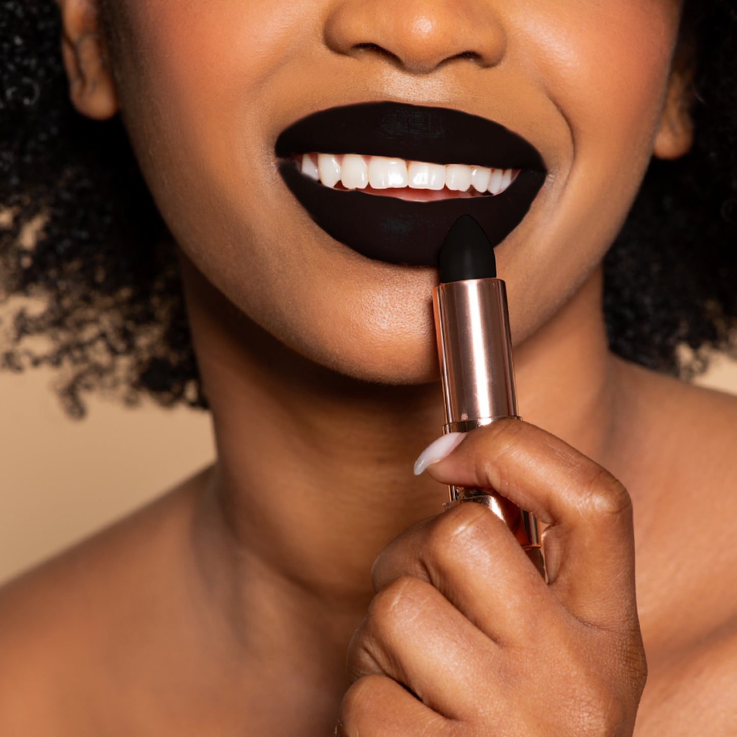 Midnight Black Lipstick Medium to Full Coverage Easy Smooth Gliding Formula Infused with Vitamin E and Hydrating oils for Maximum Hydration