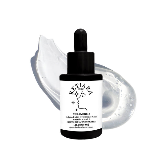 Barrier Protection Ceramide 3 Lightweight Water-Based Serum for Face | Infused with Hyaluronic Acid, Vitamin E & Vitamin C | 1oz