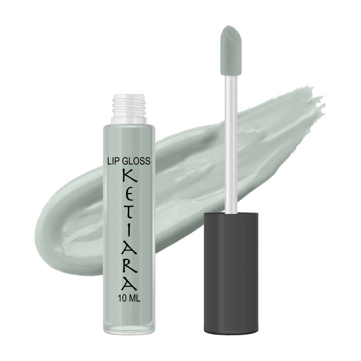 Ash Grey Hydrating And Moisturizing Non-sticky Premium Mild Tinting Lip Gloss Infused With Hyaluronic Acid