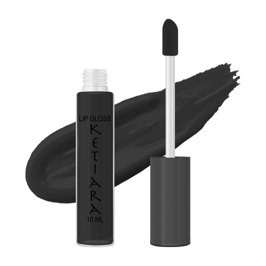 Black Hydrating And Moisturizing Non-sticky Premium Mild Tinting Lip Gloss Infused With Hyaluronic Acid