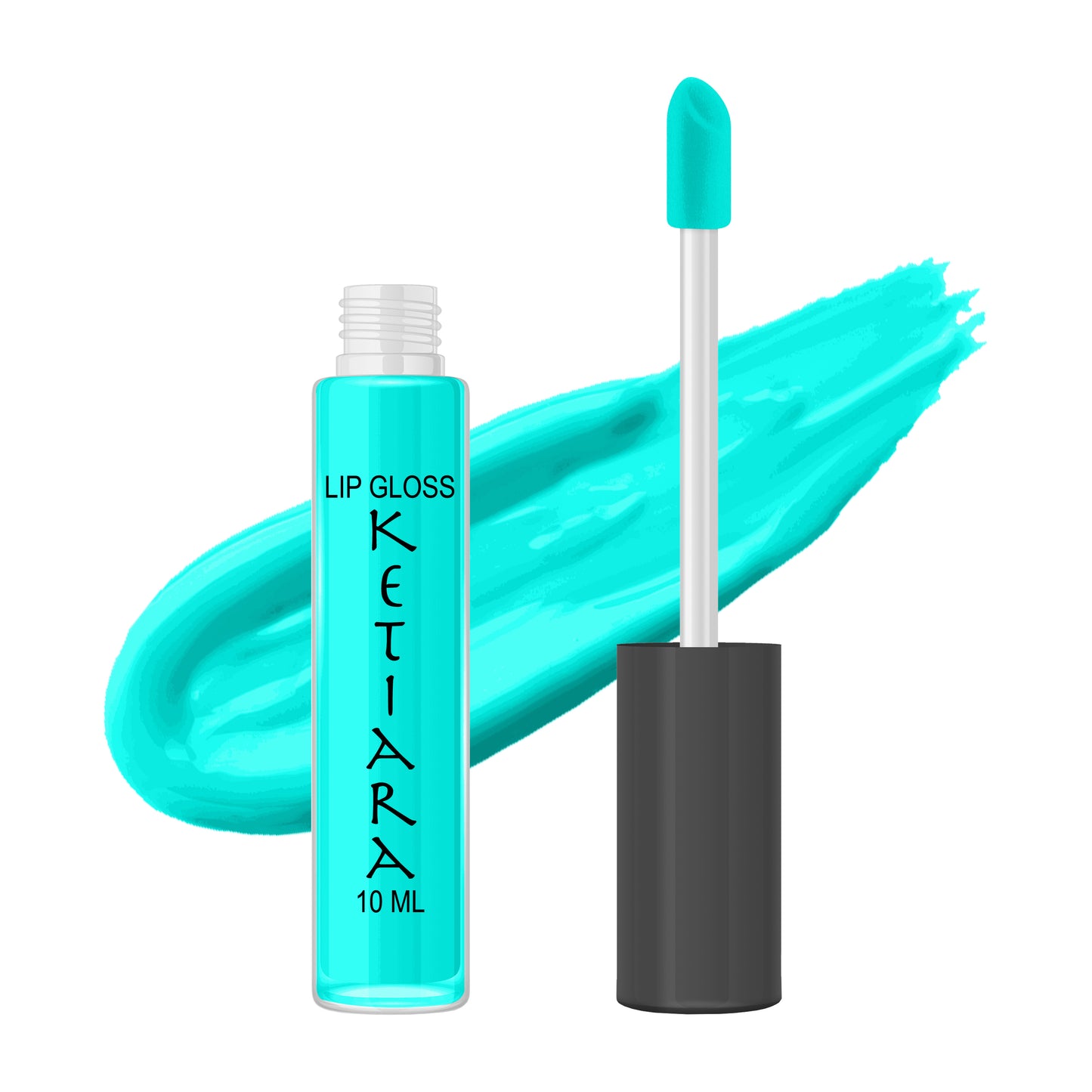 Bright Turquoise Hydrating And Moisturizing Non-sticky Premium Mild Tinting Lip Gloss Infused With Hyaluronic Acid