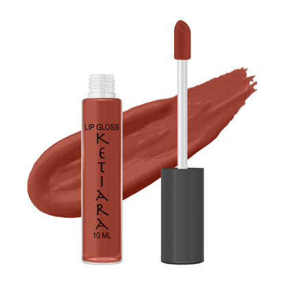 Burnt Umber Hydrating And Moisturizing Non-sticky Premium Mild Tinting Lip Gloss Infused With Hyaluronic Acid