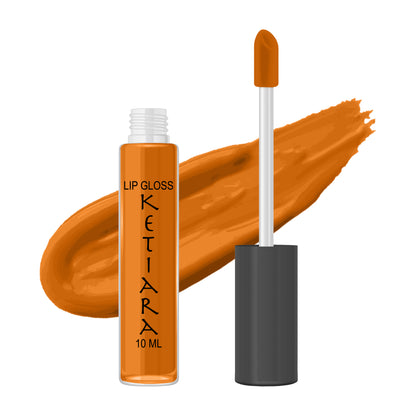 Cadmium Orange Hydrating And Moisturizing Non-sticky Premium Mild Tinting Lip Gloss Infused With Hyaluronic Acid
