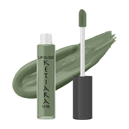 Camouflage Green Hydrating And Moisturizing Non-sticky Premium Mild Tinting Lip Gloss Infused With Hyaluronic Acid