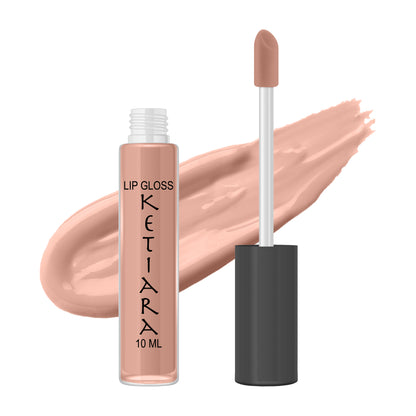 Dark Nude Hydrating And Moisturizing Non-sticky Premium Mild Tinting Lip Gloss Infused With Hyaluronic Acid