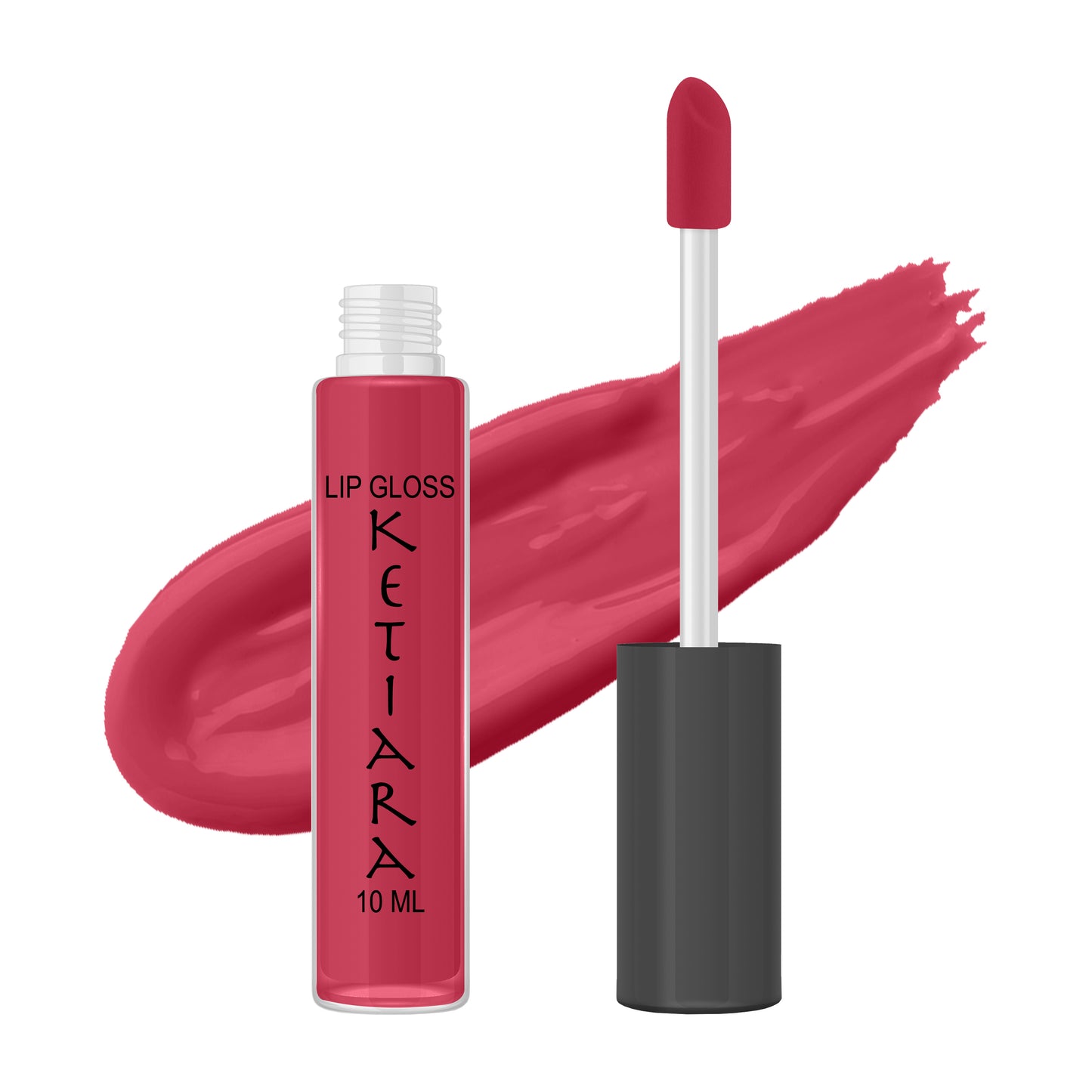 Dark Red Hydrating And Moisturizing Non-sticky Premium Mild Tinting Lip Gloss Infused With Hyaluronic Acid