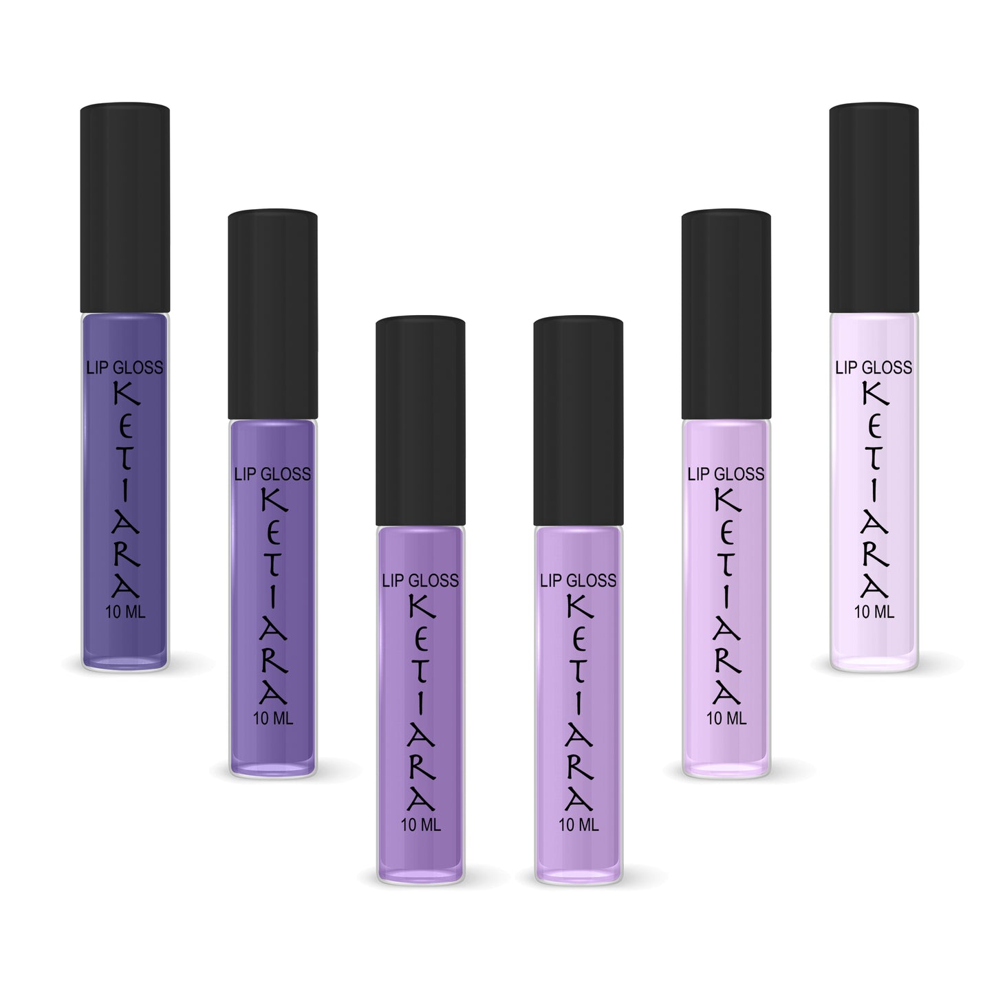 Lavender Hydrating And Moisturizing Non-sticky Premium Mild Tinting Lip Gloss Infused With Hyaluronic Acid | Pack Of 6