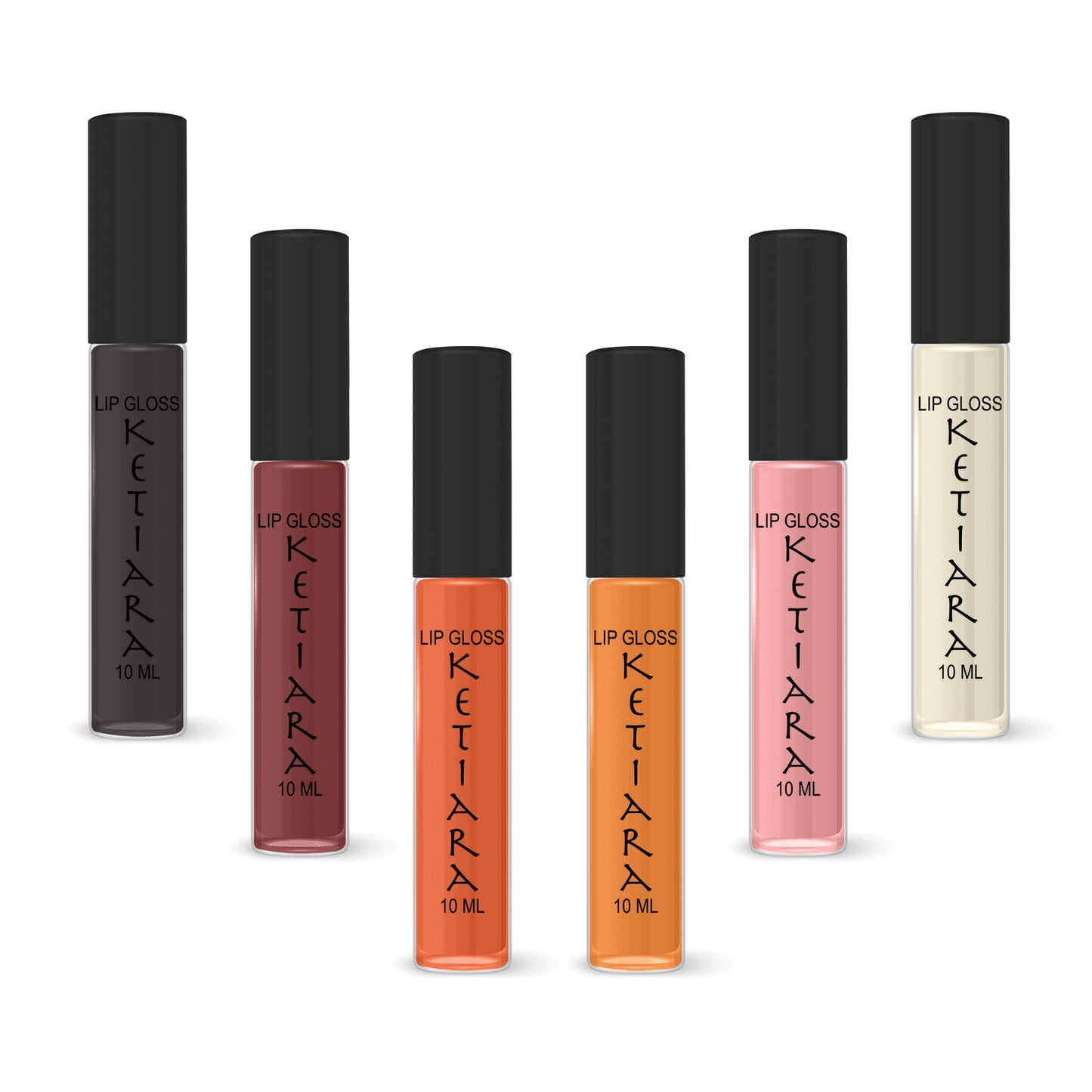 Orange Wine Hydrating And Moisturizing Non-sticky Premium Mild Tinting Lip Gloss Infused With Hyaluronic Acid | Pack Of 6