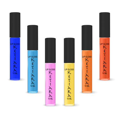 Summertime Hydrating And Moisturizing Non-sticky Premium Mild Tinting Lip Gloss Infused With Hyaluronic Acid | Pack Of 6