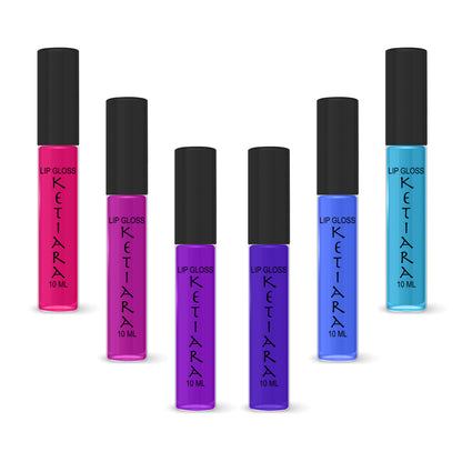 Technicolor Hydrating And Moisturizing Non-sticky Premium Mild Tinting Lip Gloss Infused With Hyaluronic Acid | Pack Of 6