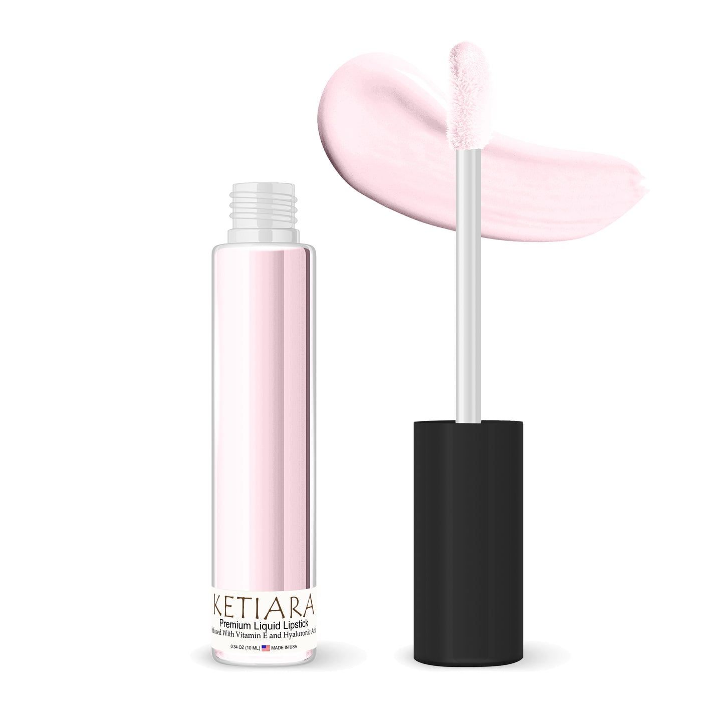 Ketiara Premium Full Coverage Bubble Gum Liquid Lipstick Infused With Hyaluronic Acid, 10 ml