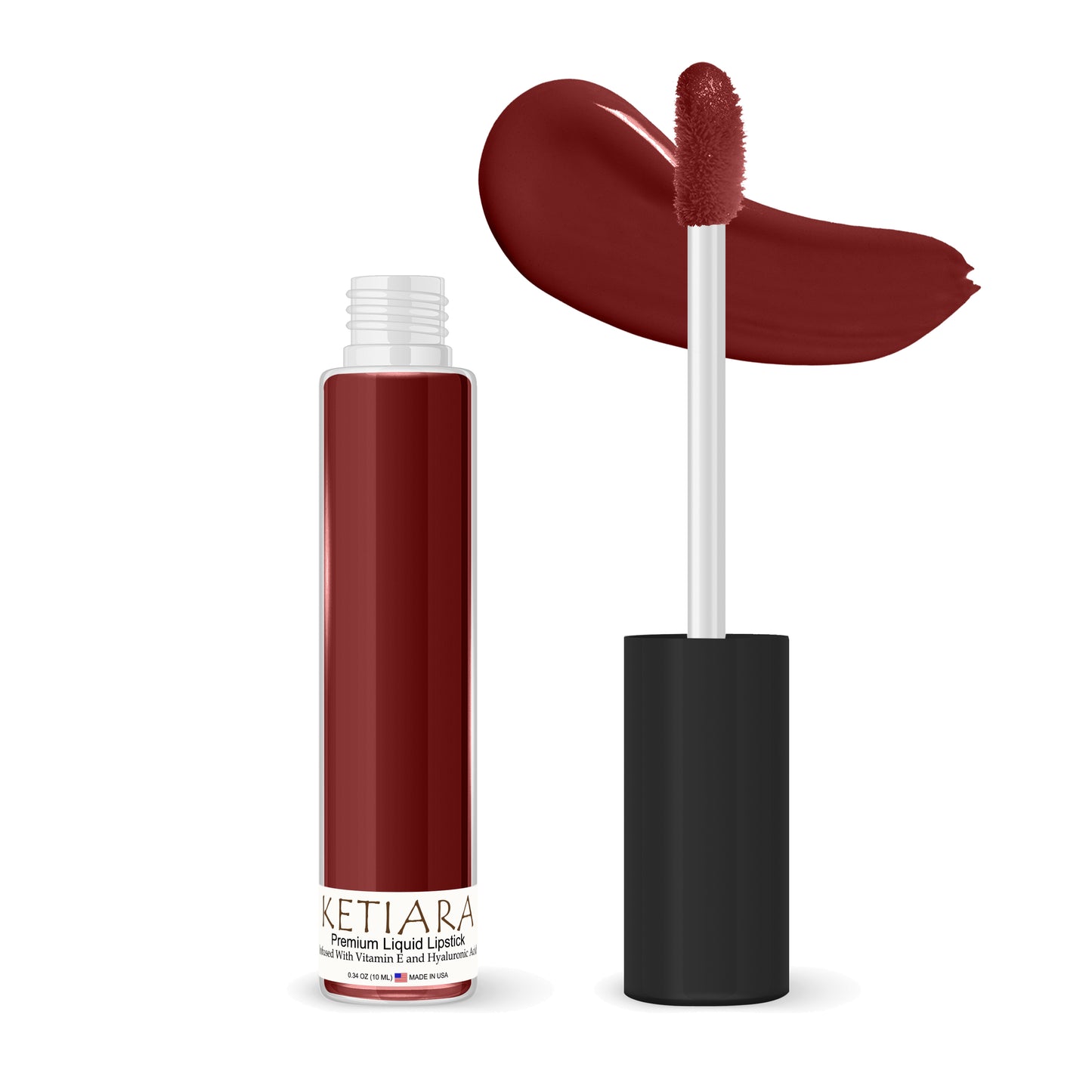 Ketiara Premium Full Coverage Cherry Blossom Liquid Lipstick Infused With Hyaluronic Acid, 10 ml