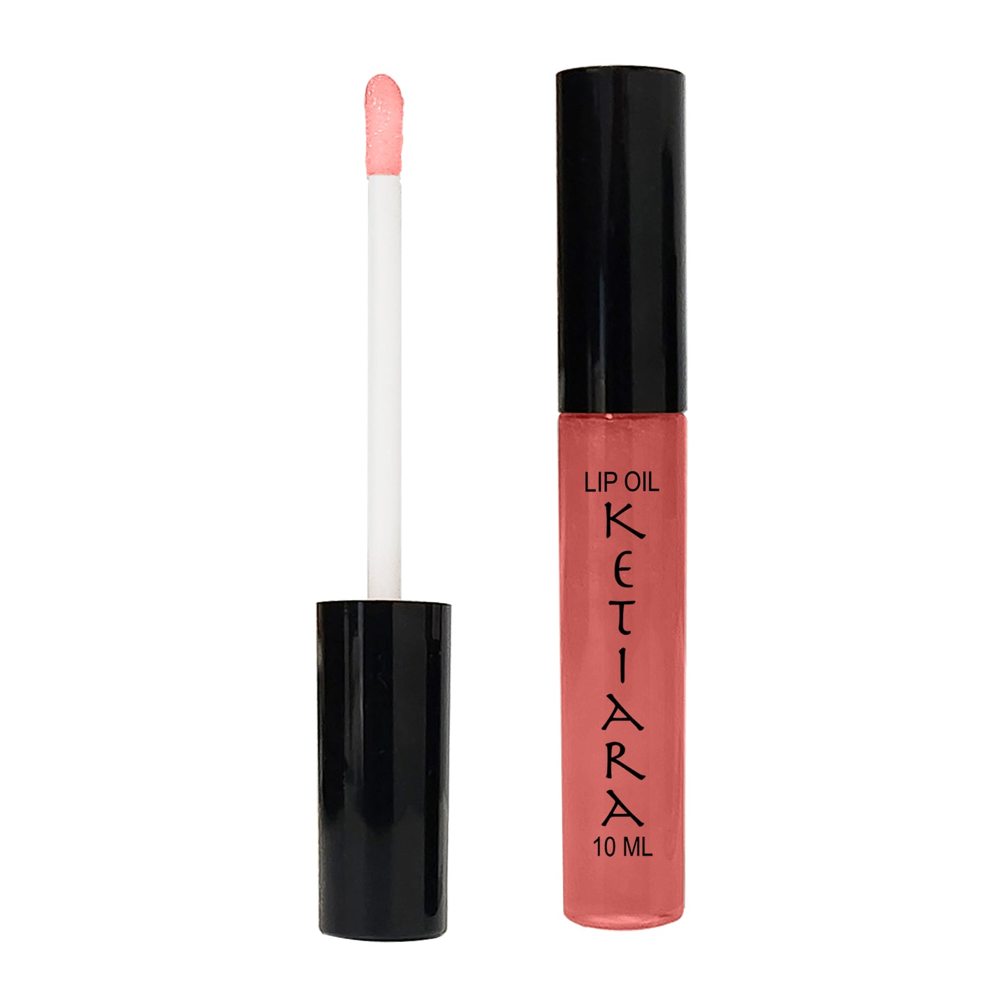 Coral Pink Hydrating And Conditioning Non-sticky Premium Sheer Lip Oil Infused With Hyaluronic Acid