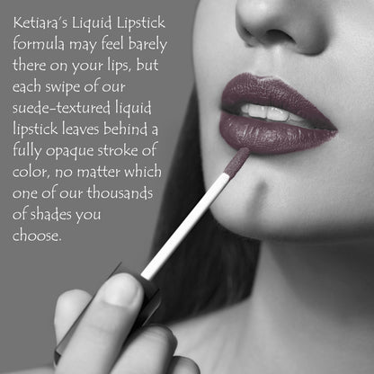 Ketiara Premium Full Coverage Big Brush Pink Roses Liquid Lipstick Infused With Hyaluronic Acid, 6 ml