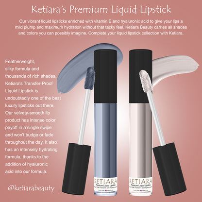 Ketiara Premium Full Coverage Big Brush Fuzzy Socks Liquid Lipstick Infused With Hyaluronic Acid, 6 ml