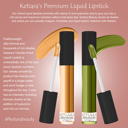 Ketiara Premium Full Coverage Avocado Toast Liquid Lipstick Infused With Hyaluronic Acid, 6 ml