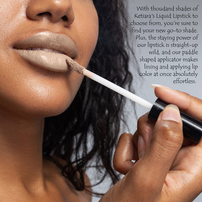 Ketiara Premium Full Coverage Big Brush Northern Lights Liquid Lipstick Infused With Hyaluronic Acid, 6 ml