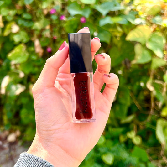 Sheer Wine Red Moisturizing Lip Oil | Infused with Hyaluronic Acid & Vitamin E