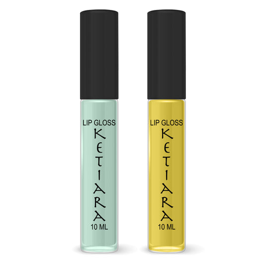 Mint and Yellow Hydrating And Moisturizing Non-sticky Premium Mild Tinting Lip Gloss Infused With Hyaluronic Acid | Pack Of 2