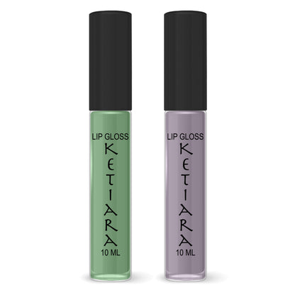 Lavender and Russian Green Hydrating Non-sticky Premium Mild Tinting Lip Gloss Infused With Hyaluronic Acid | Pack Of 2