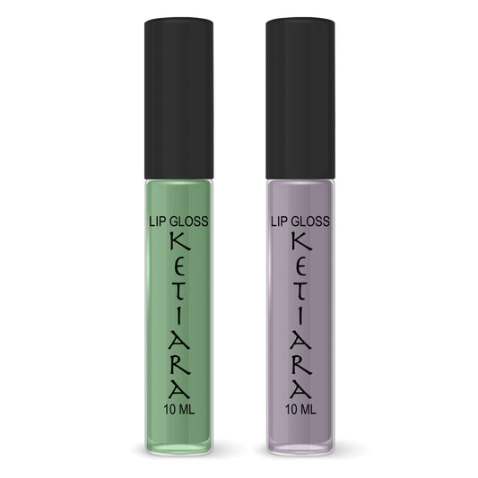 Lavender and Russian Green Hydrating Non-sticky Premium Mild Tinting Lip Gloss Infused With Hyaluronic Acid | Pack Of 2