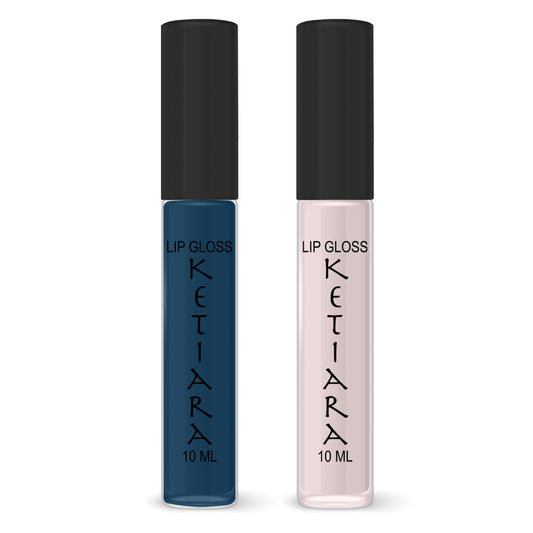Blush and Midnight Blue Hydrating And Moisturizing Non-sticky Premium Mild Tinting Lip Gloss Infused With Hyaluronic Acid | Pack Of 2