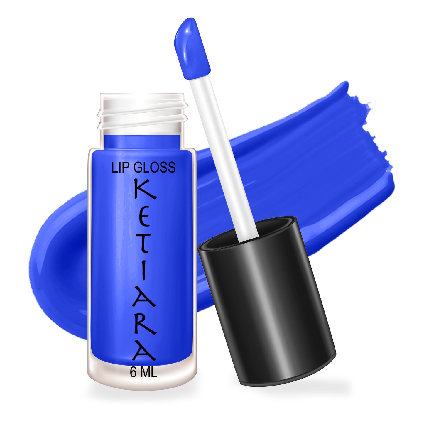 Persian Blue Big Brush Wand Moisturizing and  Hydrating Non-sticky Premium Mild Tinting Lip Gloss Infused With Hyaluronic Acid