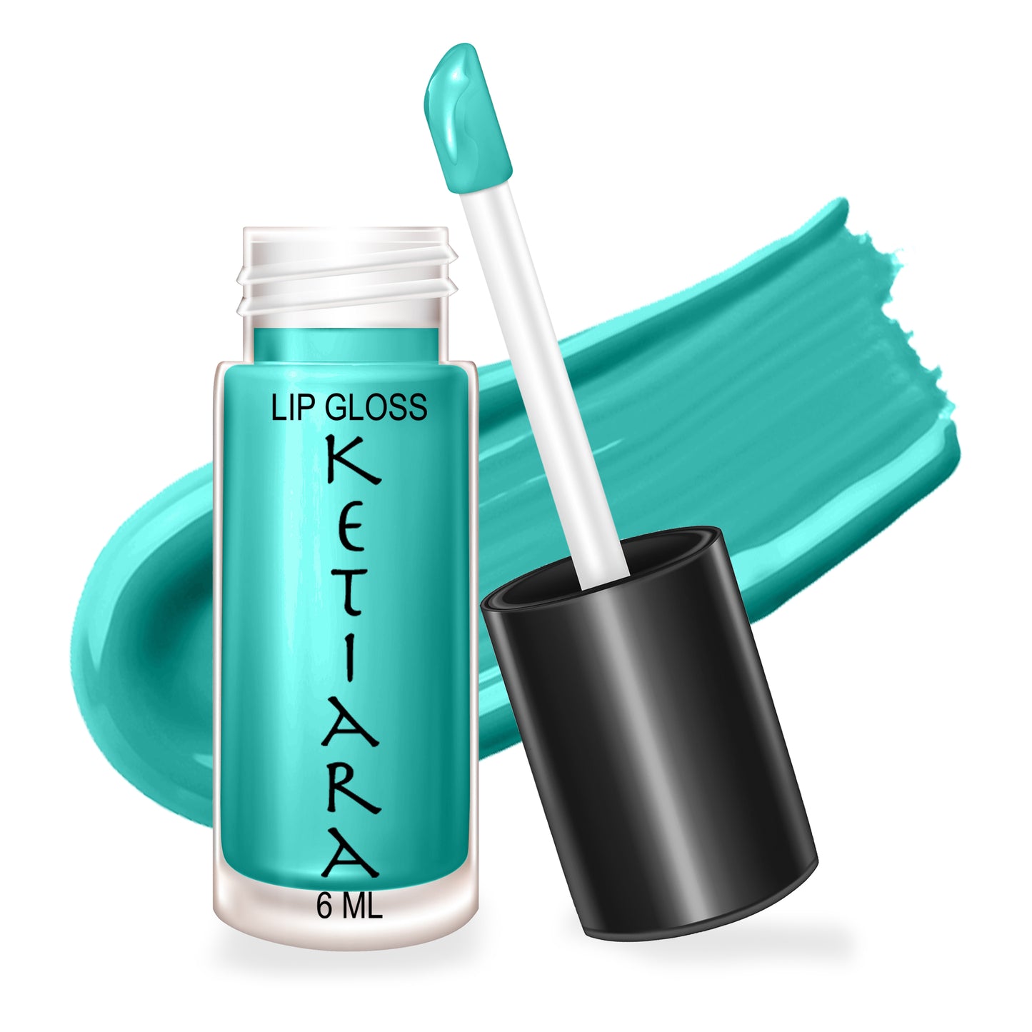 Persian Green Big Brush Wand Moisturizing and  Hydrating Non-sticky Premium Mild Tinting Lip Gloss Infused With Hyaluronic Acid