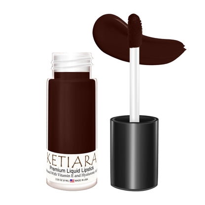 Ketiara Premium Full Coverage Big Brush Cold Brew Liquid Lipstick Infused With Hyaluronic Acid, 6 ml