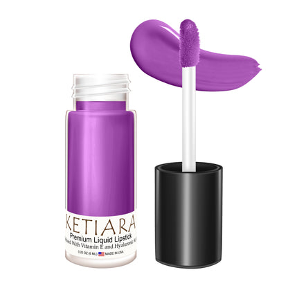Ketiara Premium Full Coverage Big Brush Cotton Candy Liquid Lipstick Infused With Hyaluronic Acid, 6 ml