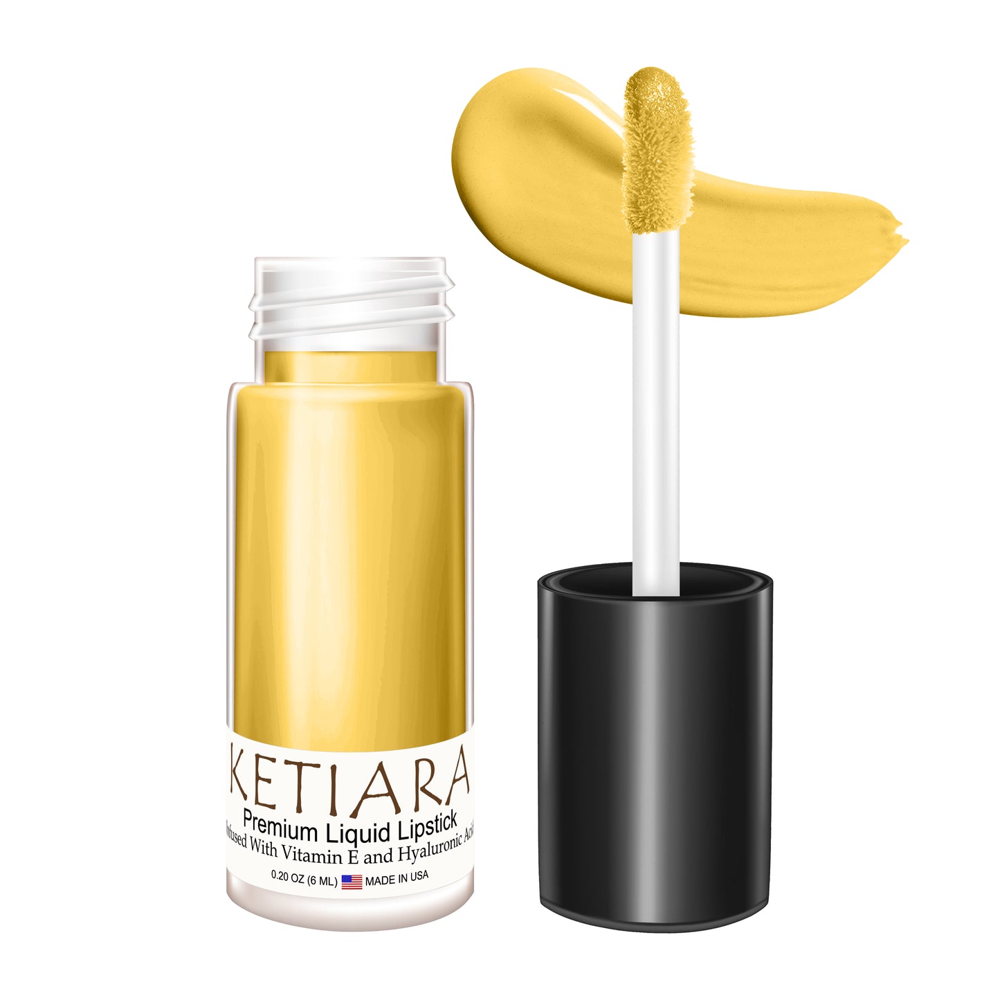 Ketiara Premium Full Coverage Big Brush Crunch Wrap Liquid Lipstick Infused With Hyaluronic Acid, 6 ml