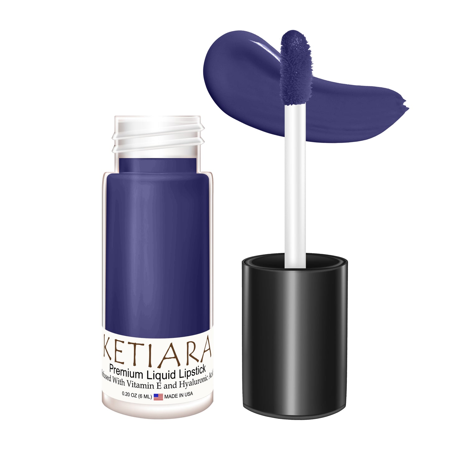 Ketiara Premium Full Coverage Big Brush Horoscope Liquid Lipstick Infused With Hyaluronic Acid, 6 ml