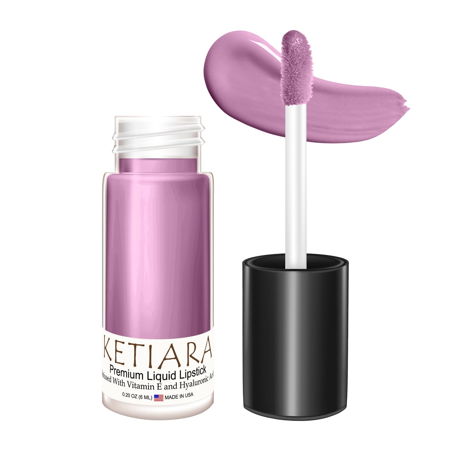 Ketiara Premium Full Coverage Big Brush Horoscope Liquid Lipstick Infused With Hyaluronic Acid, 6 ml