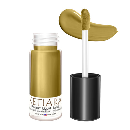 Ketiara Premium Full Coverage Big Brush Mardi Gras Liquid Lipstick Infused With Hyaluronic Acid, 6 ml
