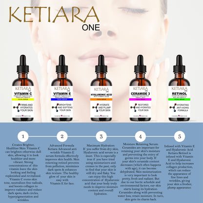Ketiara Premium Niacinamide Facial Serum with Hyaluronic Acid and Vitamin E
