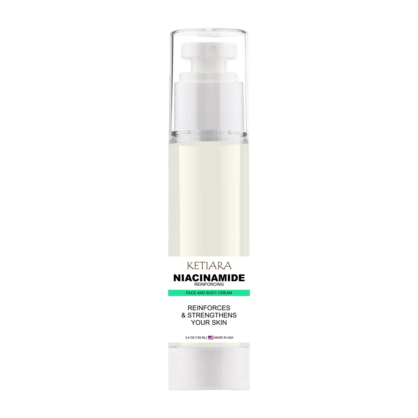 Ketiara Niacinamide Face Cream Serum Brightening Cream Serum for Acne Pore Minimizer and Dark Spot Remover, 3.4 Fl Oz