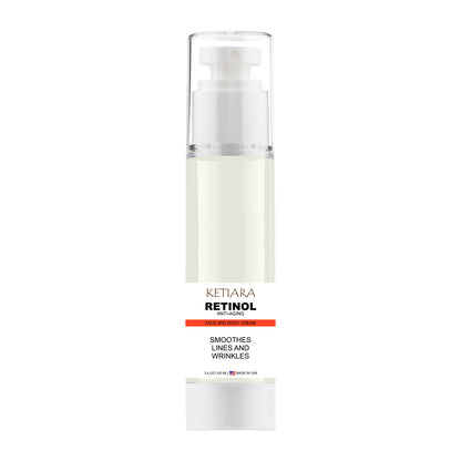 Ketiara Retinol Cream Serum For Face - Anti Aging Face Cream Serum, Brightening Cream Serum for Dark Spots, Even Skin Tone, Eye Area, Fine Lines & Wrinkles, 3.4 Fl Oz