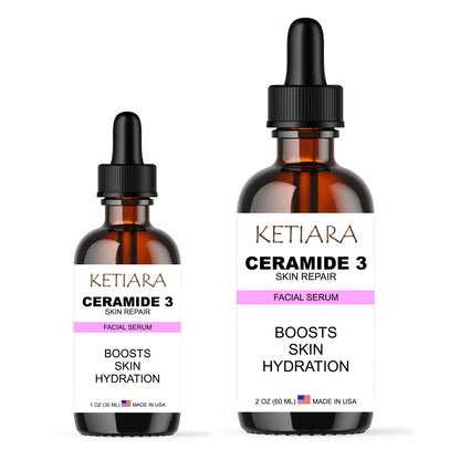 Ketiara Ceramide 3 Face Serum Deep Moisturizing Serum, Skin Healing Treatment Moisturizer, Prevents Dryness, Hyperpigmentation & Wrinkles
