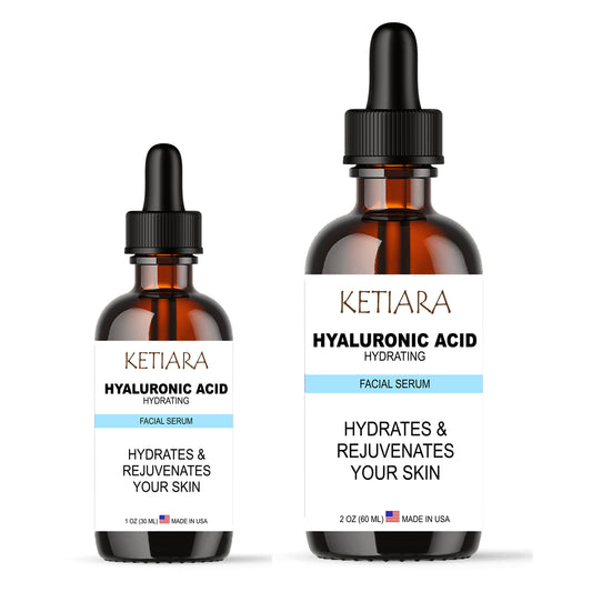 Ketiara Hyaluronic Acid Face Serum, to Hydrate, Visibly Plump Skin, & Reduce Wrinkles, Fragrance Free