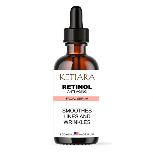 Ketiara Retinol Serum For Face - Anti Aging Face Serum, Brightening Serum for Dark Spots, Even Skin Tone, Eye Area, Fine Lines & Wrinkles, 2 Fl Oz