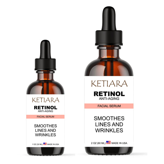 Ketiara Retinol Serum For Face - Anti Aging Face Serum, Brightening Serum for Dark Spots, Even Skin Tone, Eye Area, Fine Lines & Wrinkles