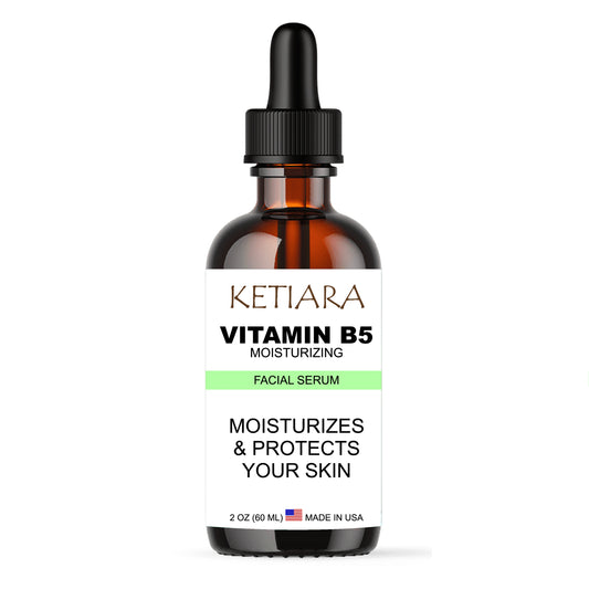 Ketiara Vitamin B5 (Penthanol) Serum For Face - Calming And Moisturizing Face Serum, Skin Protectant Properties, 2 Fl Oz