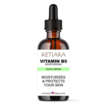 Ketiara Vitamin B5 (Panthenol) Serum For Face - Calming And Moisturizing Face Serum, Skin Protectant Properties