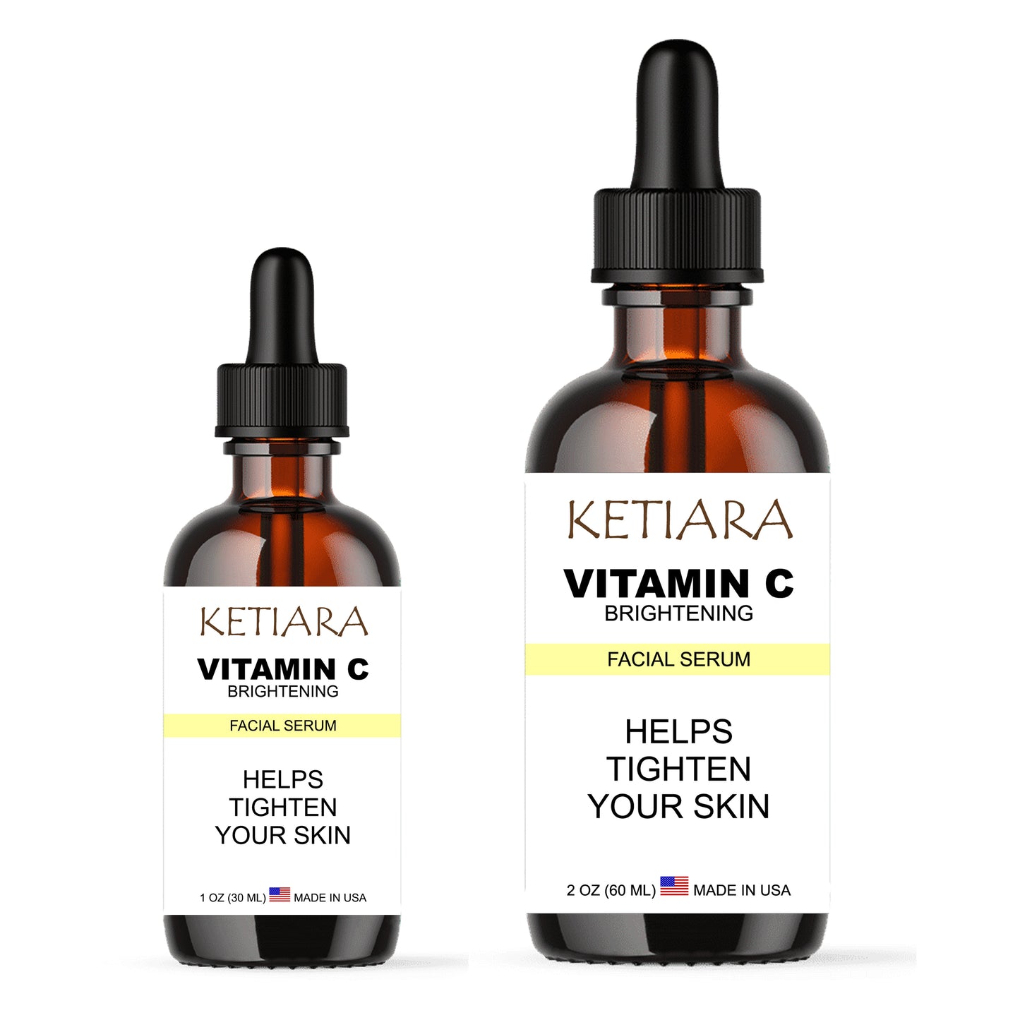 Ketiara Vitamin C Face Serum Brightening Serum for Dark Spots, Uneven Skin Tone, Dryness, Hyperpigmentation & Wrinkles