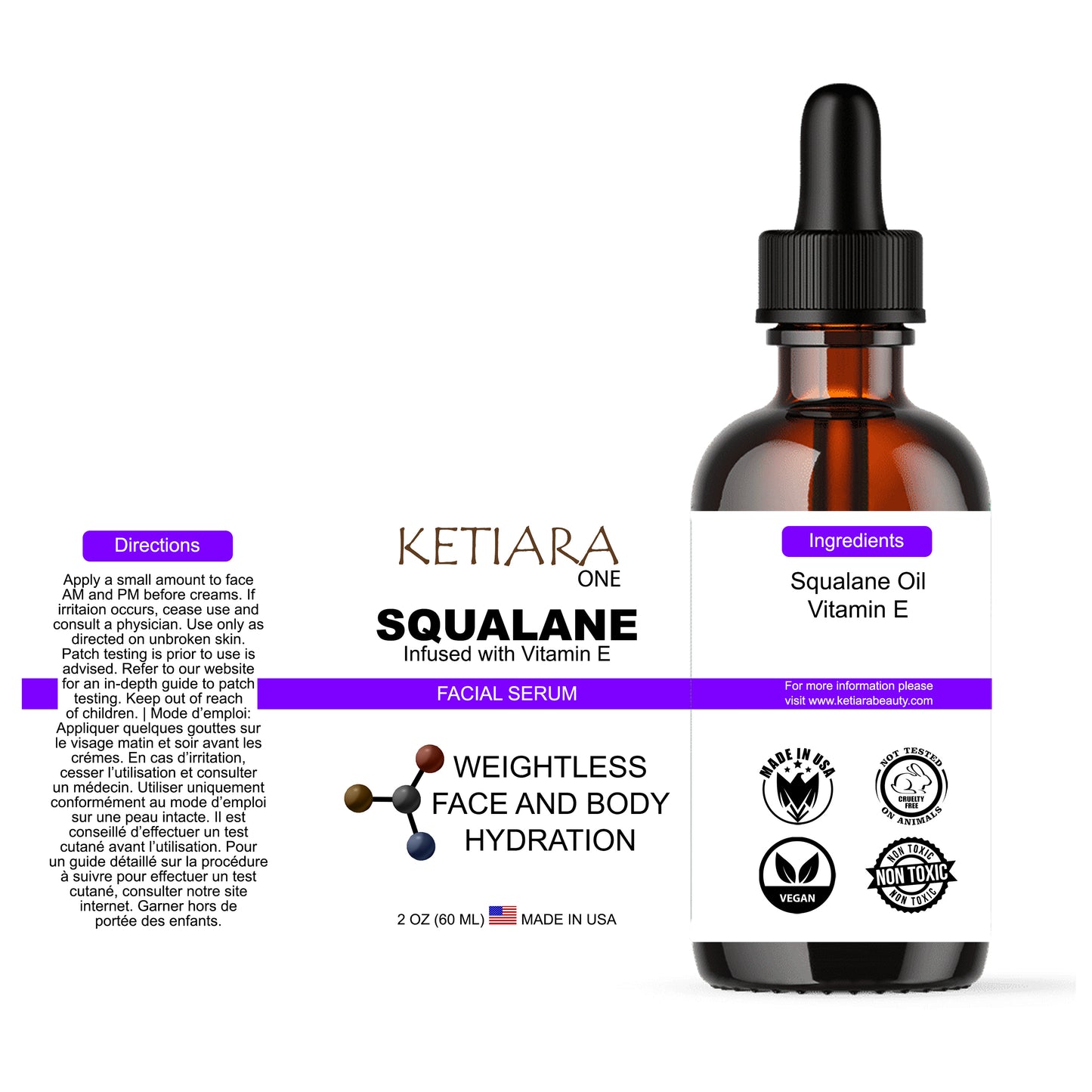 Ketiara Premium Squalane with Vitamin E