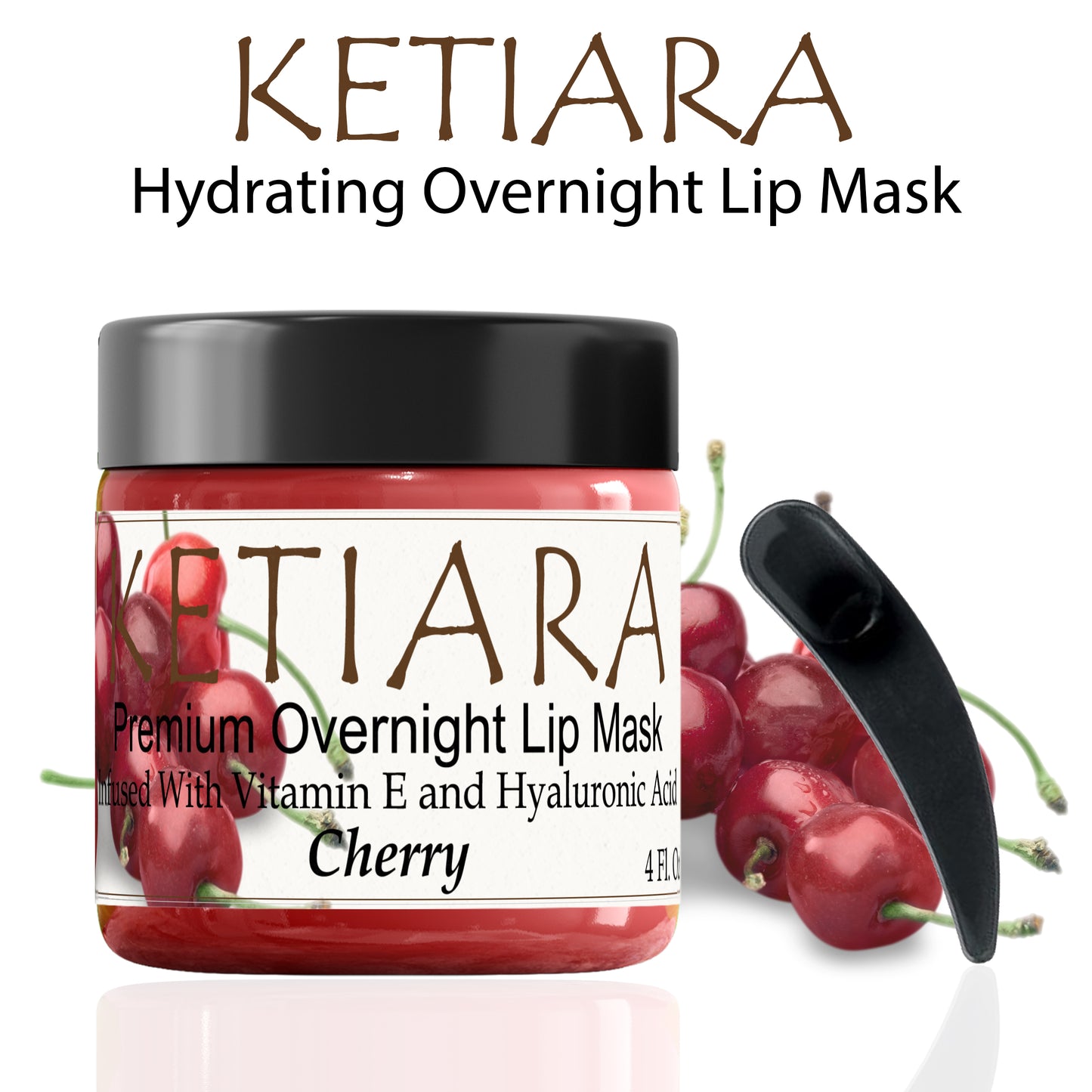 Ketiara Cherry Nourishing and Hydrating Lip Sleeping Mask with Vitamin C, Hyaluronic Acid and More