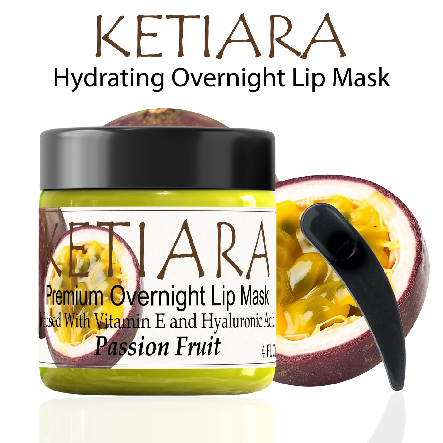 Ketiara Passion Fruit Nourishing and Hydrating Lip Sleeping Mask with Vitamin C, Hyaluronic Acid and More