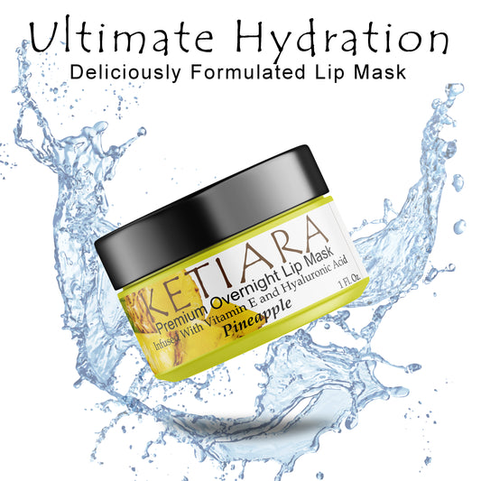 Ketiara Pineapple Nourishing and Hydrating Lip Sleeping Mask with Vitamin C, Hyaluronic Acid and More