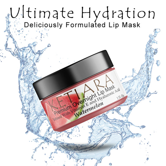 Ketiara Watermelon Nourishing and Hydrating Lip Sleeping Mask with Vitamin C, Hyaluronic Acid and More
